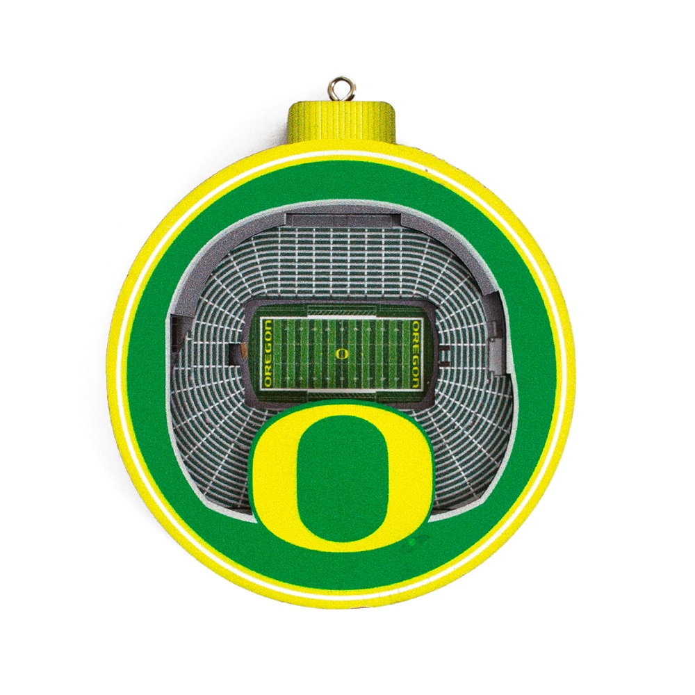 Classic Oregon O, Collectibles, Wood, Home & Auto, You the Fan, 3D, Stadium View, Christmas Ornament, 977451